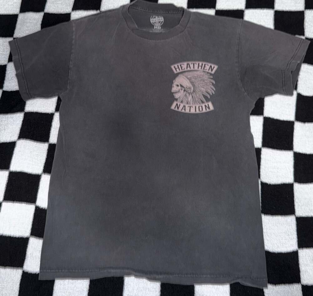 Heathen Parts Heathen Nation Skull Chief Graphic T-Shirt